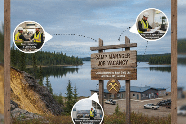 Camp Manager Job Vacancy in Atikokan ON Canada at Osisko Hammond Reef Gold Ltd