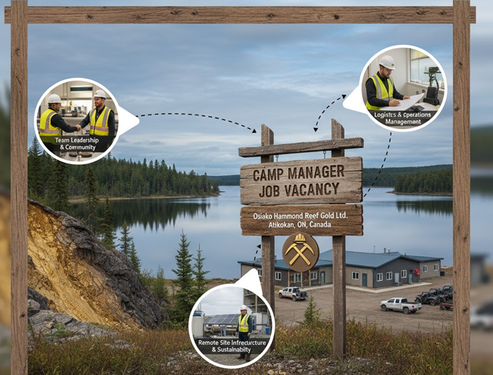 Camp Manager Job Vacancy in Atikokan ON Canada at Osisko Hammond Reef Gold Ltd