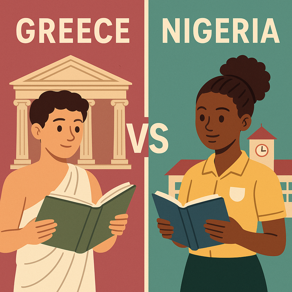 Compare and Contrast the Greek System of Education with the present day Education in Nigeria