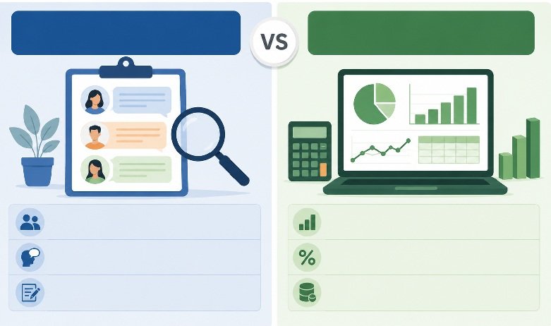 Difference between qualitative and quantitative analysis