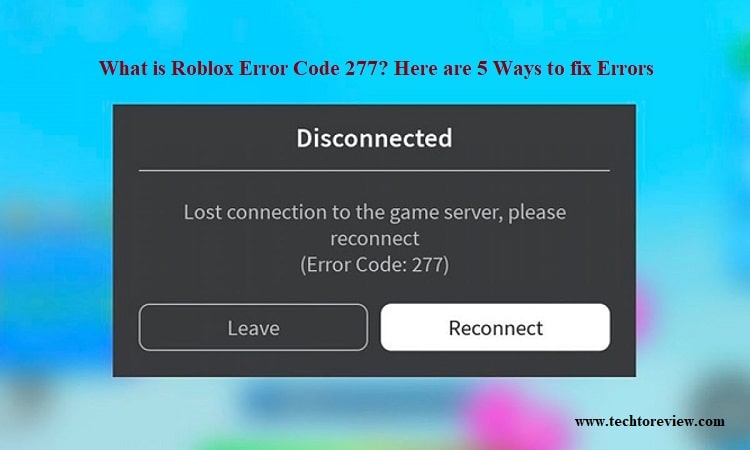 roblox error code 277