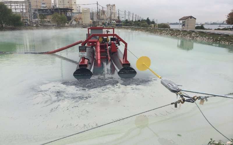 industrial pond dredging