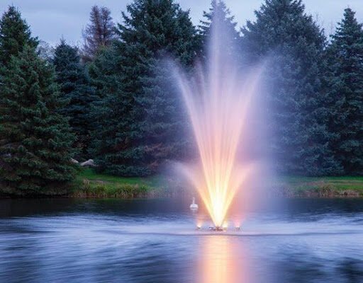 get pond fountains with lights