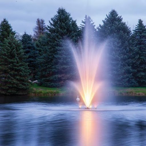 get pond fountains with lights