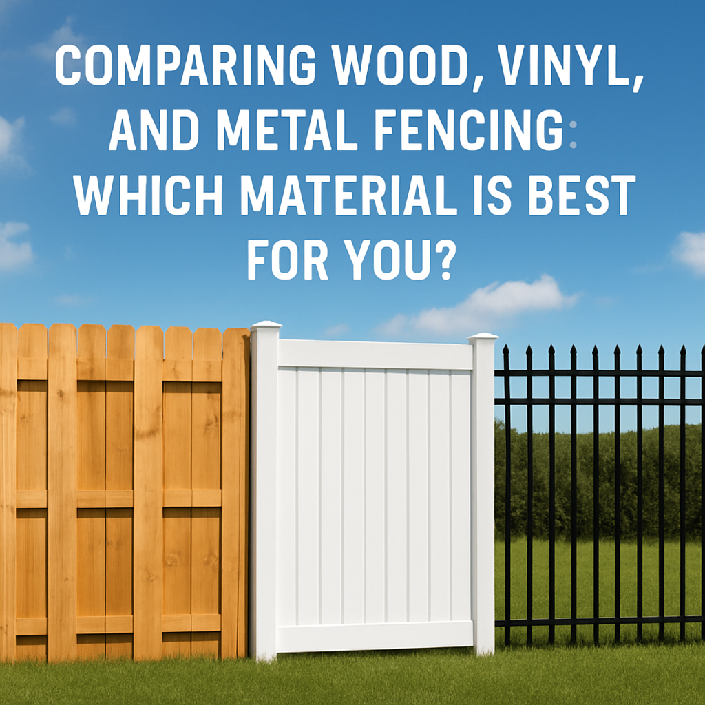 Comparing Wood, Vinyl, and Metal Fencing: Which Material is Best for You?