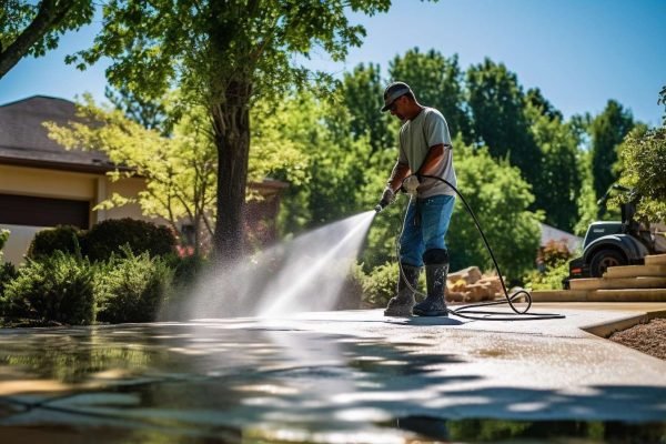 routine driveway pressure washing