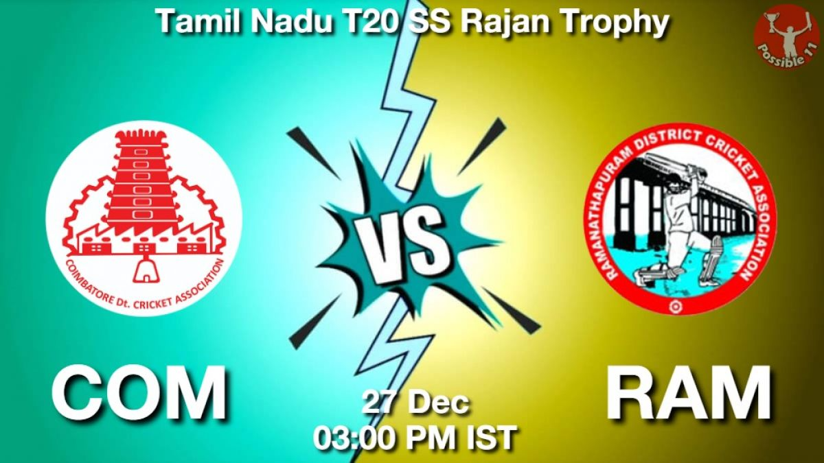 COM vs RAM – Tamil Nadu T20 SS Rajan Trophy 2024
