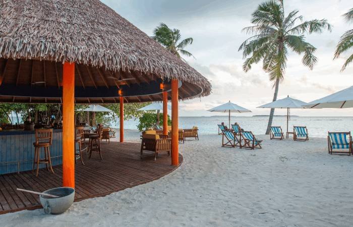 luxury beach villa maldives