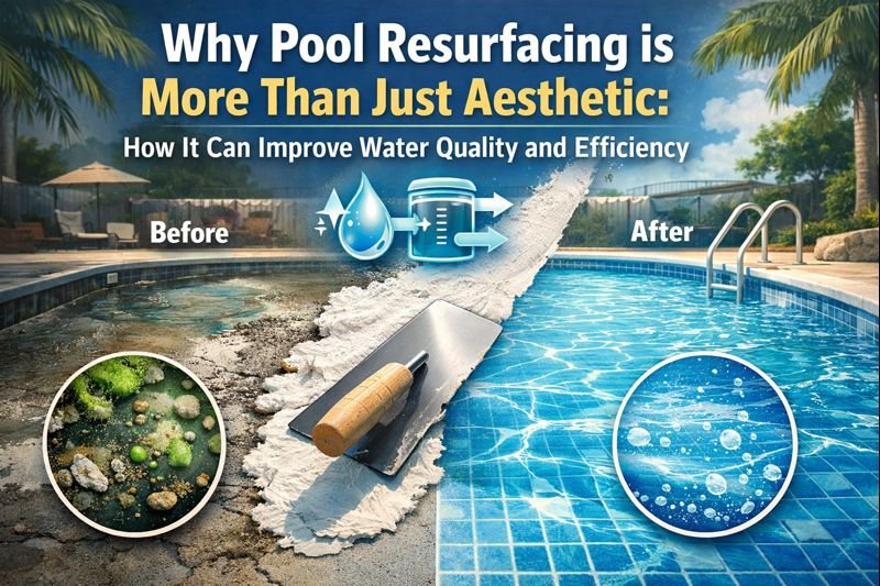 Why Pool Resurfacing is More Than Just Aesthetic: How It Can Improve Water Quality and Efficiency