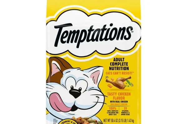 how many calories in temptation dry bag cat food