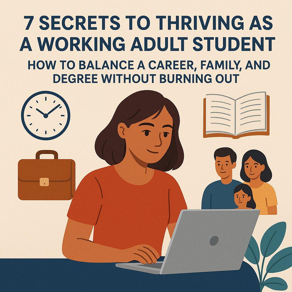 7 Secrets to Thriving as a Working Adult Student: How to Balance a Career, Family, and Degree Without Burning Out