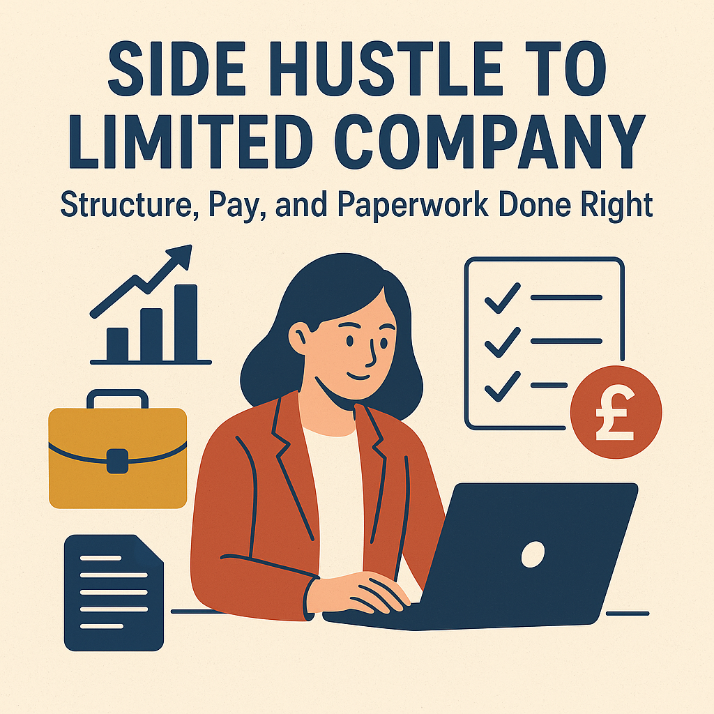 Side Hustle to Limited Company: Structure, Pay, and Paperwork Done Right