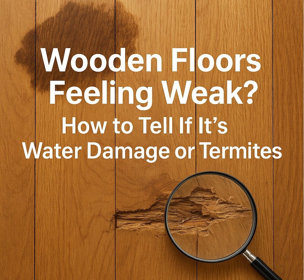 Wooden Floors Feeling Weak? How to Tell If It’s Water Damage or Termites