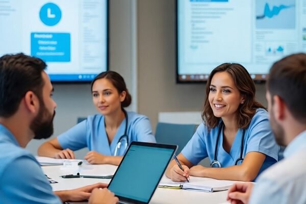 Nurses participating in Digital Training for Nursing Staff workshop