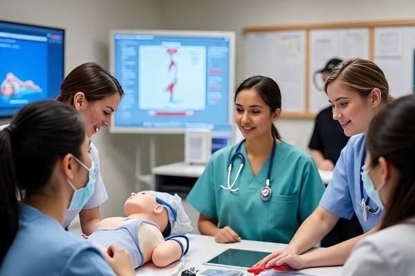 Nursing students using virtual simulation in healthcare education