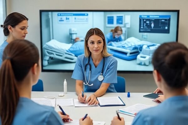 From Classroom to Cloud: Digital Training Methods for Nurses Nurses using digital training methods for nurses through virtual simulations