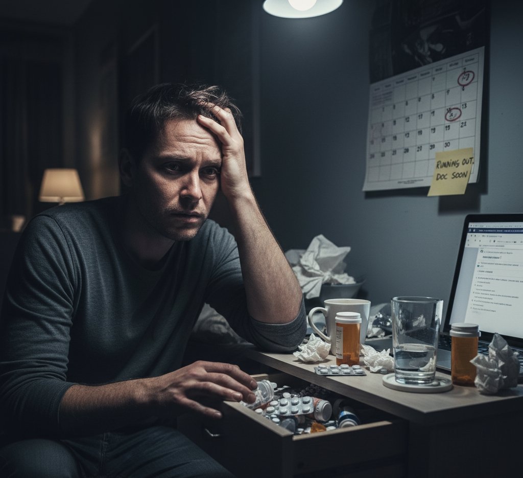 Image showing signs of painkiller misuse