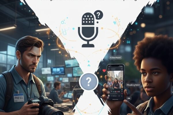 The Rise of Citizen Journalism: Strengths and Weaknesses of Social Media Reporting Image showing the rise of citizen and traditional journalism