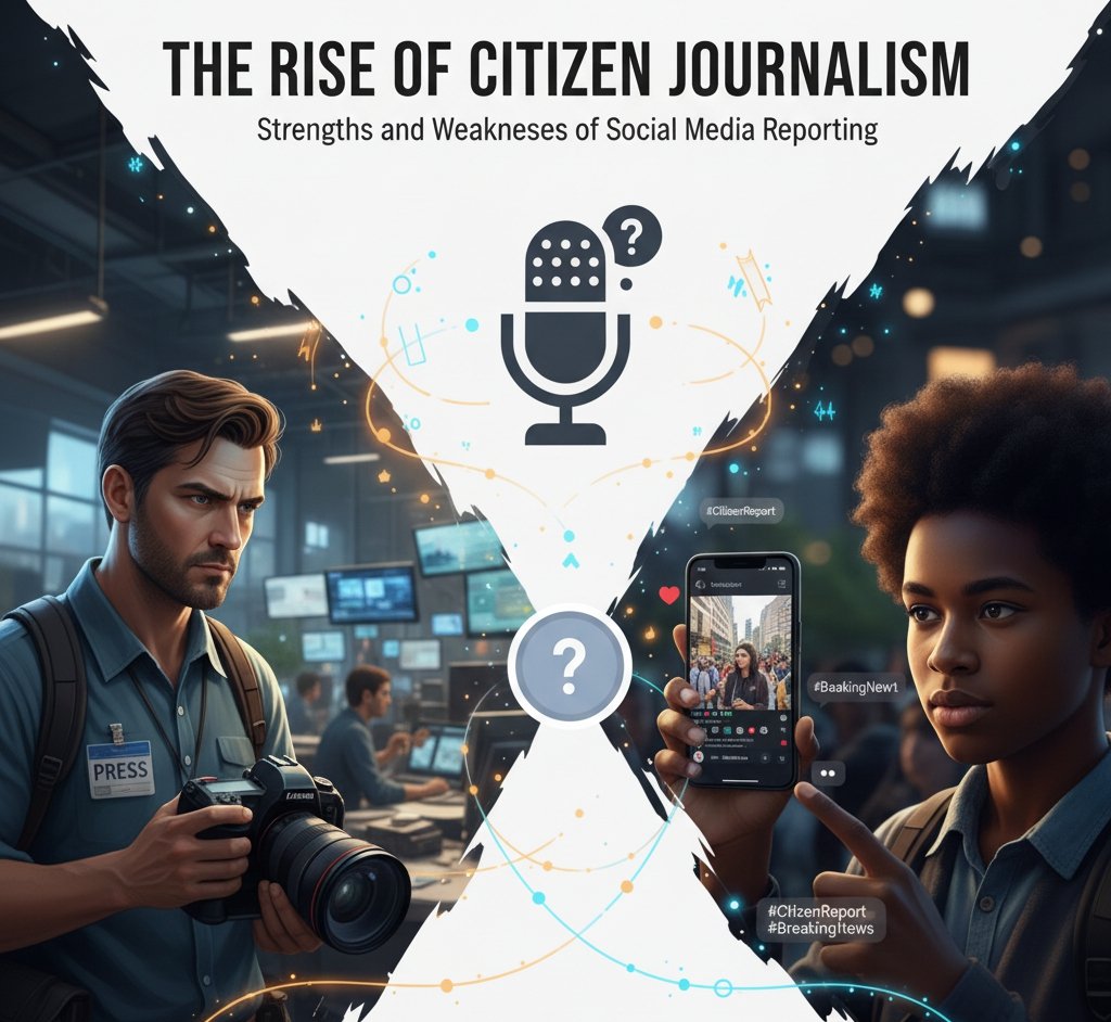 Image showing the rise of citizen and traditional journalism