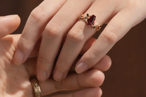 Endless Connection: Modern Couple Rings Set