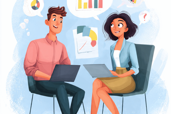 Business owner consulting with SEO agency to choose right partner