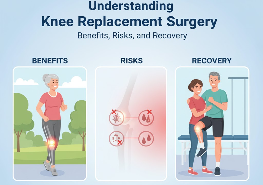 Understanding Knee Replacement Surgery: Benefits, Risks, and Recovery