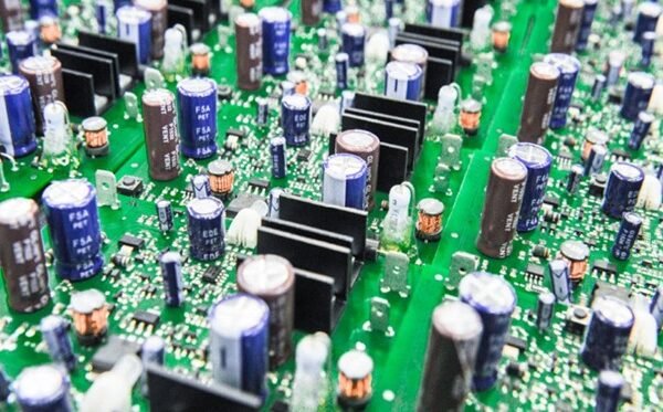 Through Hole PCB Assembly showing traditional electronic connections