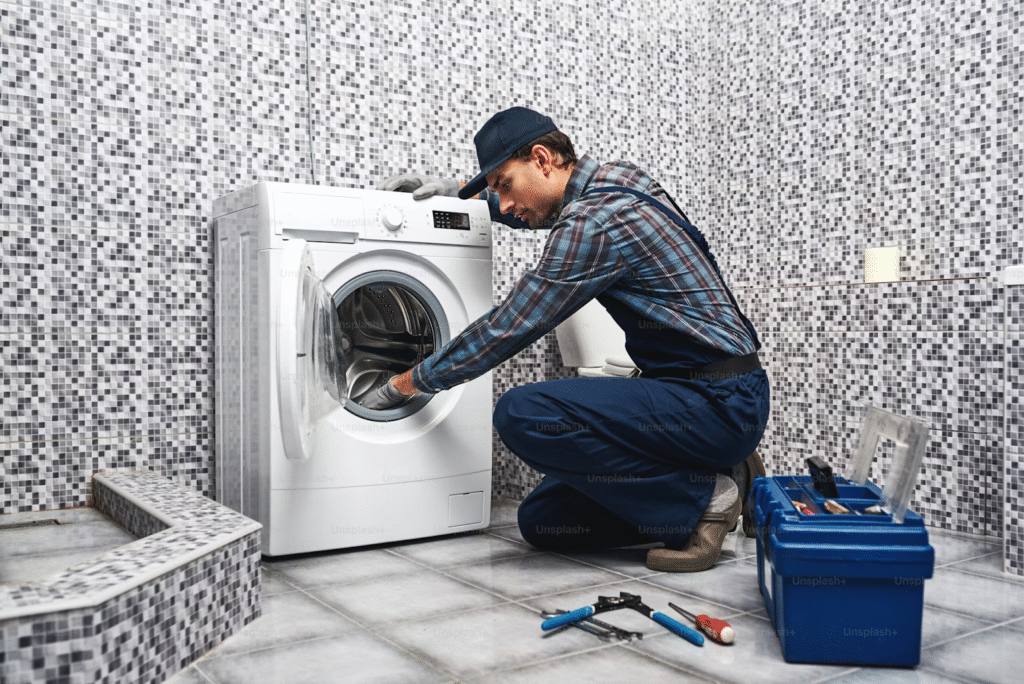 Run cleaning cycles on washing machines. Remove winter buildup of detergent and mineral deposits. This prepares machines for increased summer laundry loads.