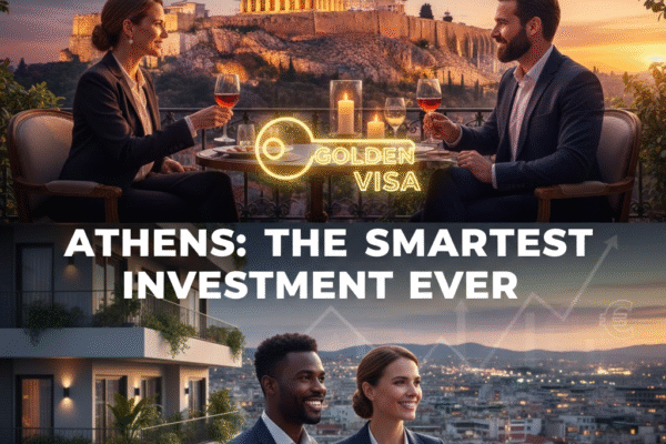Why Athens’ Primary Real Estate Market Is the Smartest Investment Ever Modern luxury apartment balconies and the ancient Acropolis in Athens, symbolizing a lucrative Athens real estate investment for foreign buyers seeking through Avezor Greece.