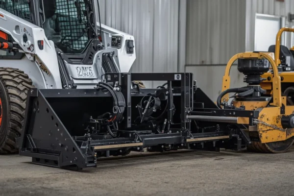 skid steer firewood splitter, skid steer plate compactor, skid steer attachments,