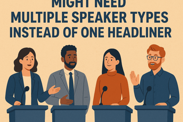 Why Your Conference Might Need Multiple Speaker Types Instead of One Headliner