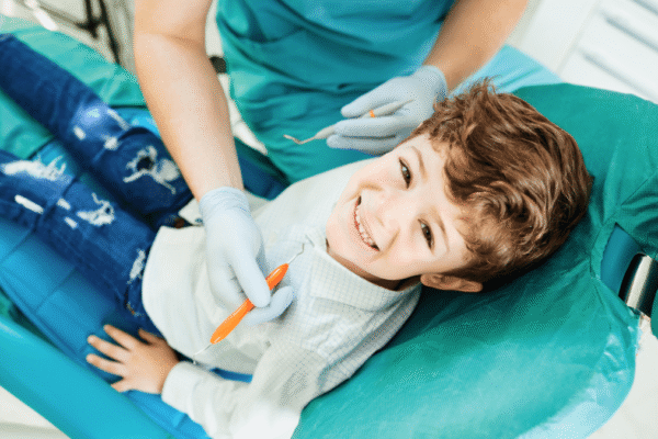 Child gaining confidence during a preventive dental visit