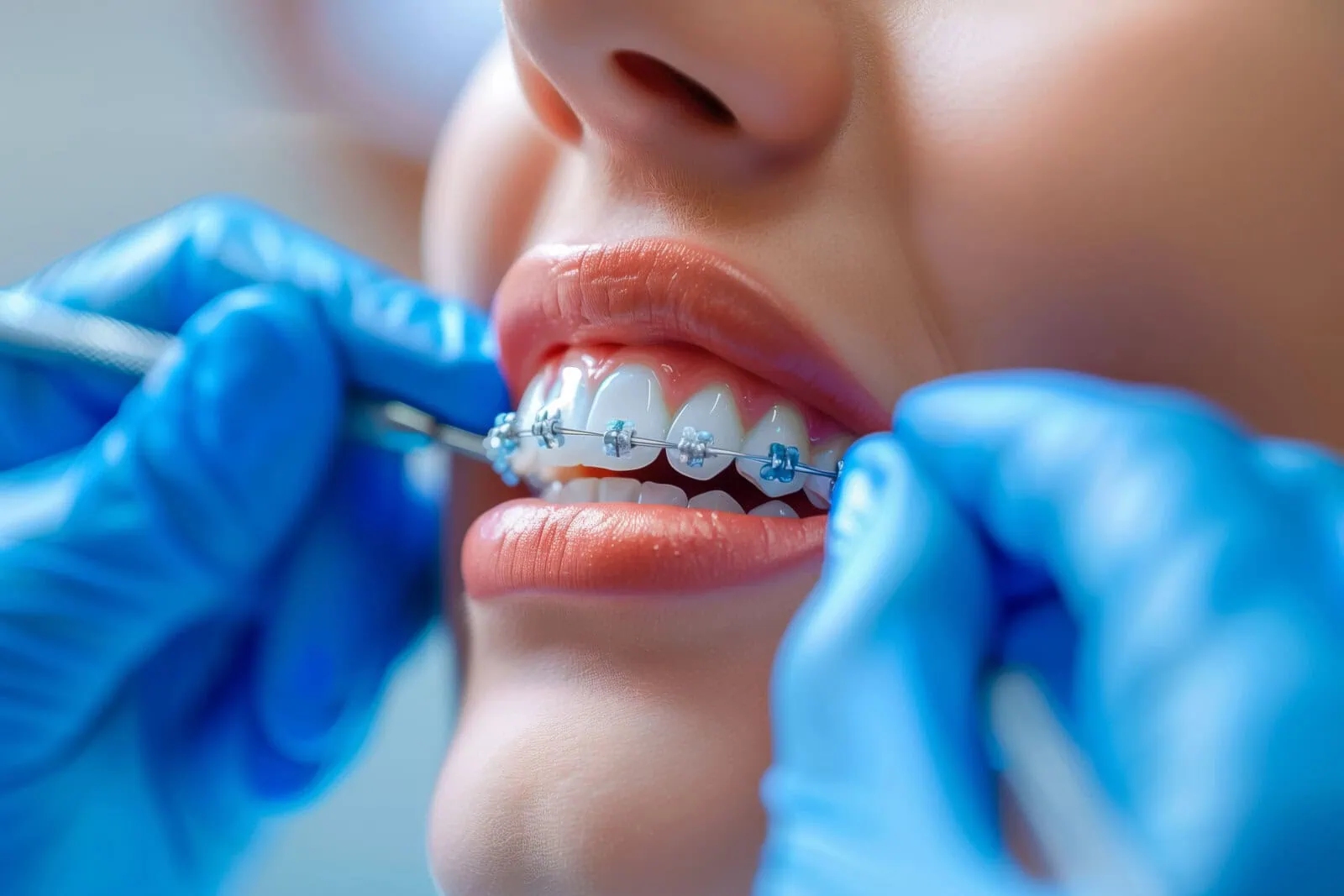 Teen patient receiving orthodontic guidance from a family dentist