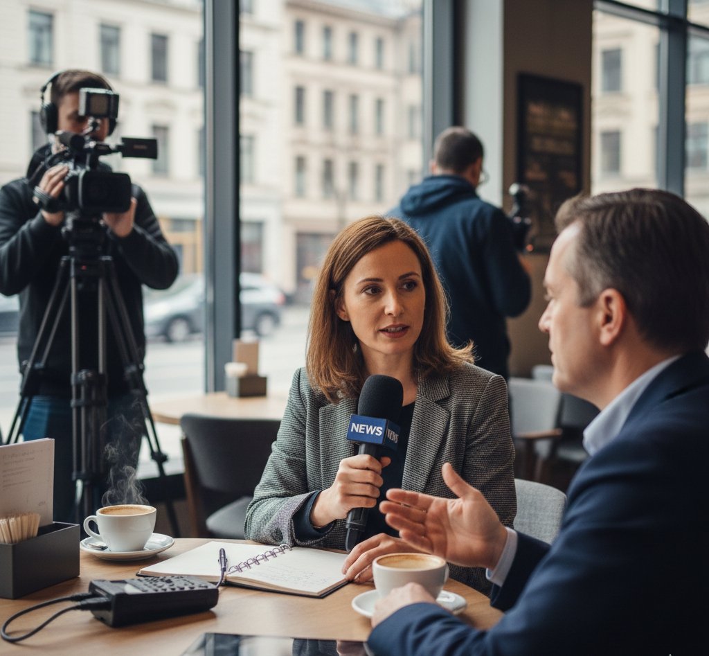 An image illustrating an interview with a woman utilizing the basic interview techniques 