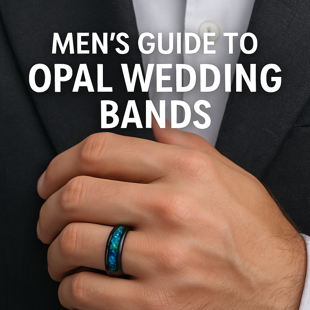 Opal Wedding Bands for Men