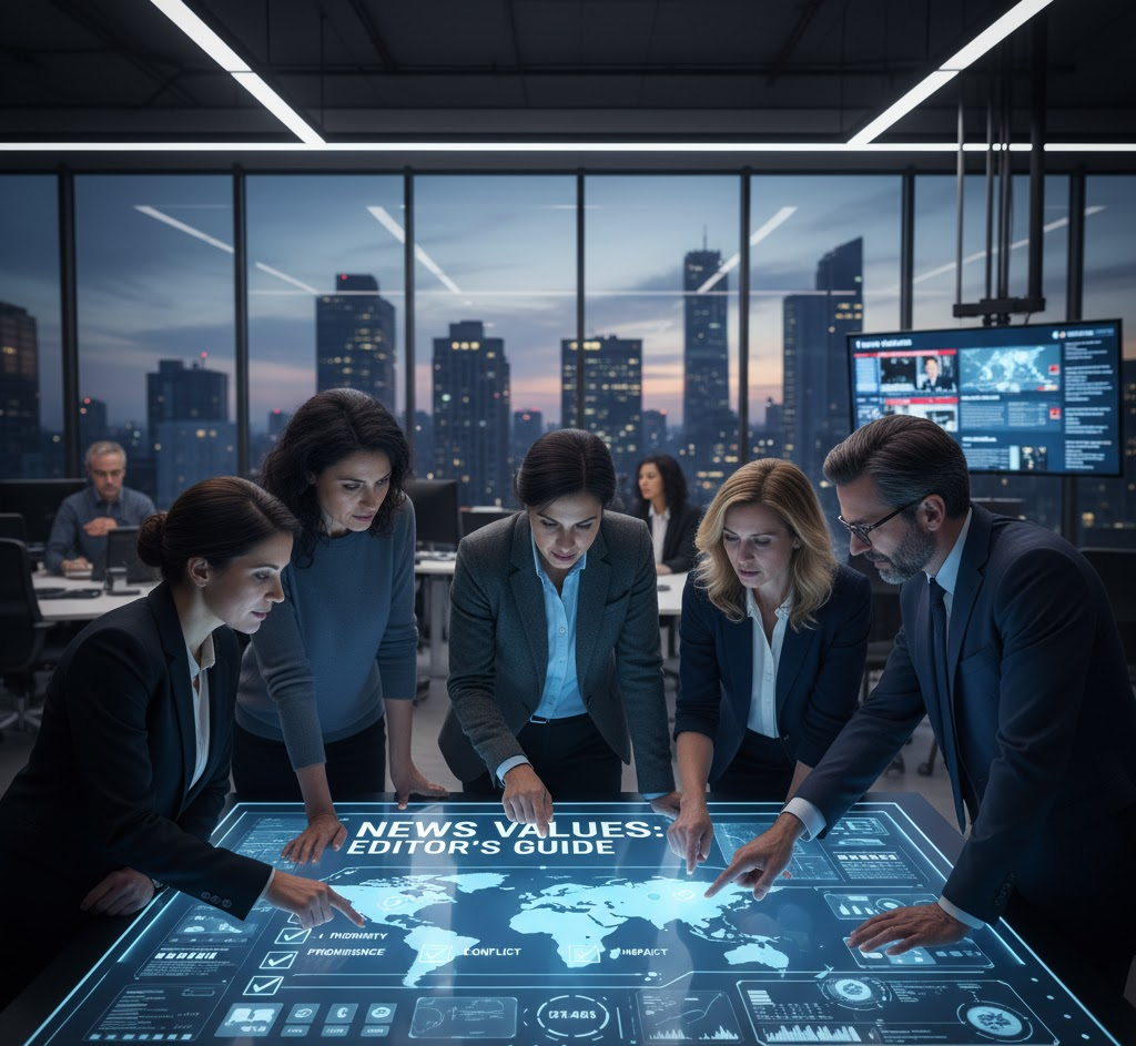 Detailed image illustrating the six core News Values