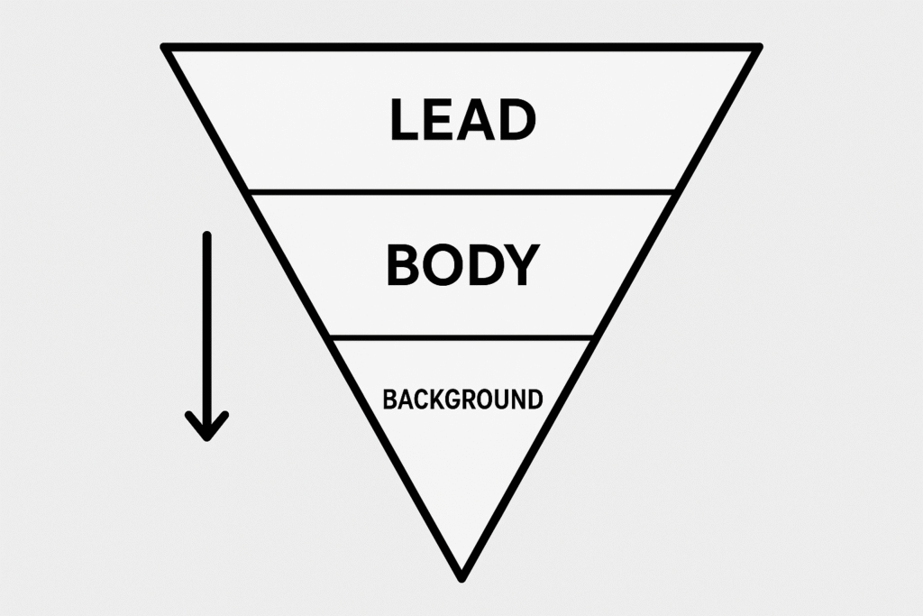 image showing inverted Pyramid News Structure Diagram