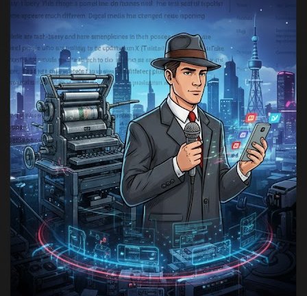 Image illustrating emergency of digital media 