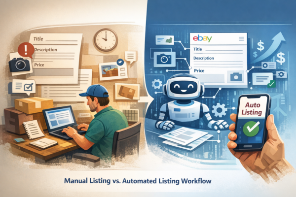 Manual vs. automated eBay listing process