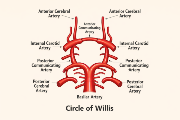 Circle of Willis anatomy illustration