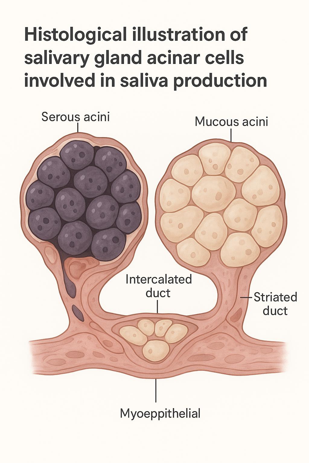 Histological Diagram of Salivary Glands