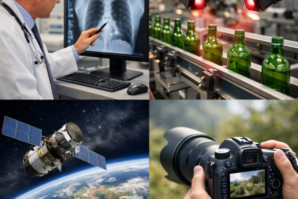 Featured image showing medical, industrial, digital, and optical imaging technologies used in healthcare, manufacturing, research, and photography