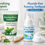 Remineralizing toothpaste and Fluoride free foaming tooth paste with xylitol would be the options available for taking care of teeth.