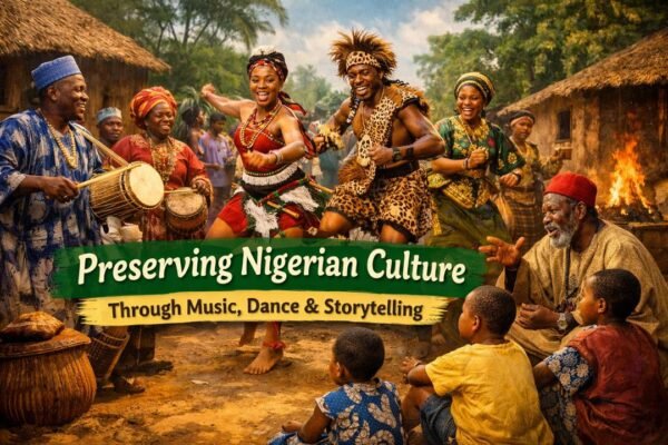 Preserving Nigerian culture through traditional music, dance, and oral storytelling
