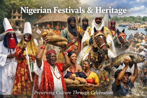 Nigerian festivals and cultural heritage displayed through traditional dances and celebrations