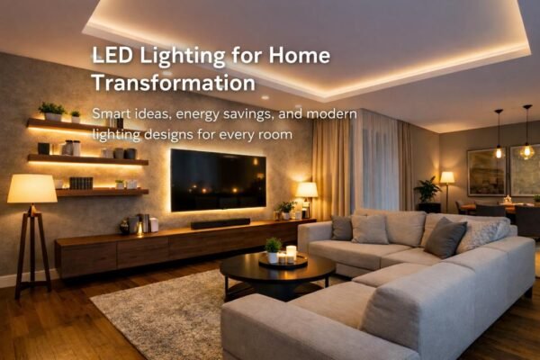 LED lighting for home transforming a modern living room with ambient lights