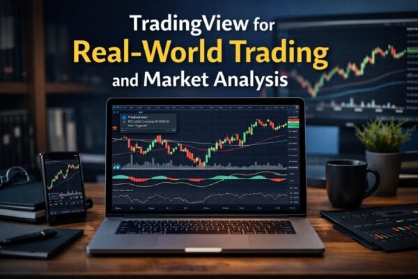 TradingView for real-world trading showing live charts and technical indicators