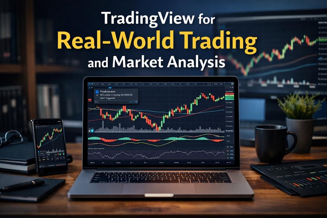 TradingView for real-world trading showing live charts and technical indicators