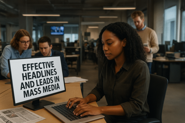 An image illustrating the idea of writing effective headlines and leads