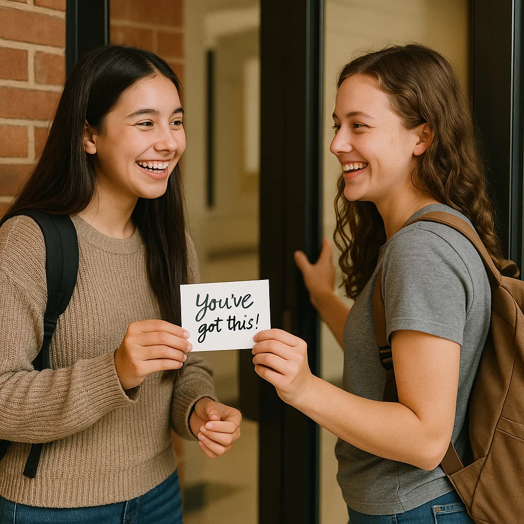 A small act of kindness, like holding a door open, reflecting compassion and thoughtfulness.